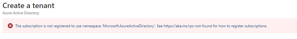 AzureB2C Create Error