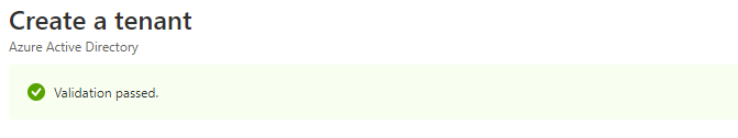 AzureB2C Create Validation Pass